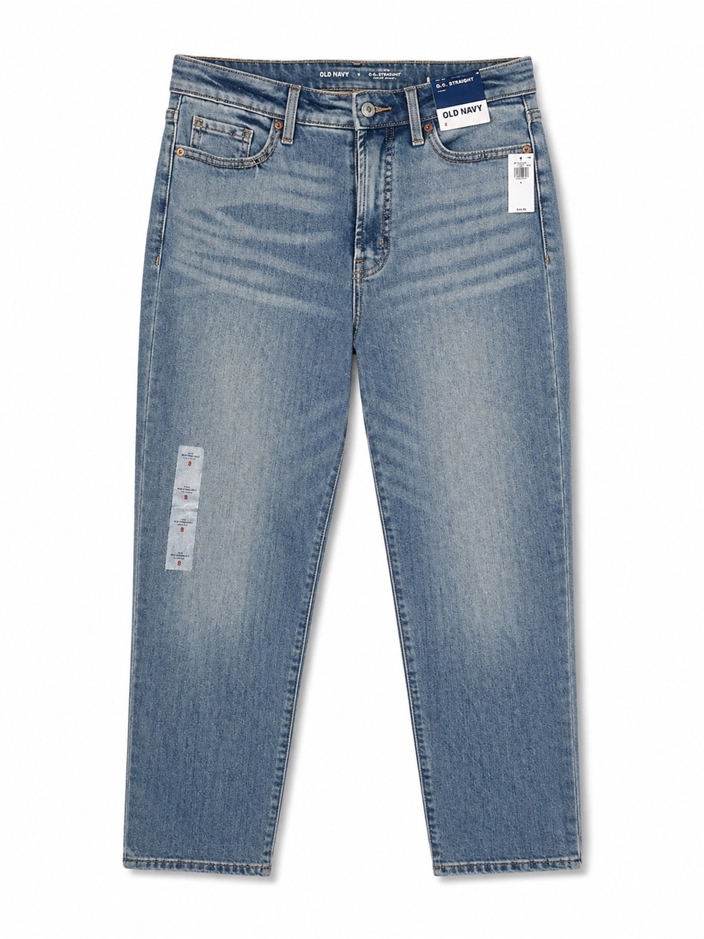 NWT Old Navy Built-In Warm O.G. Straight High Rise Jeans 8